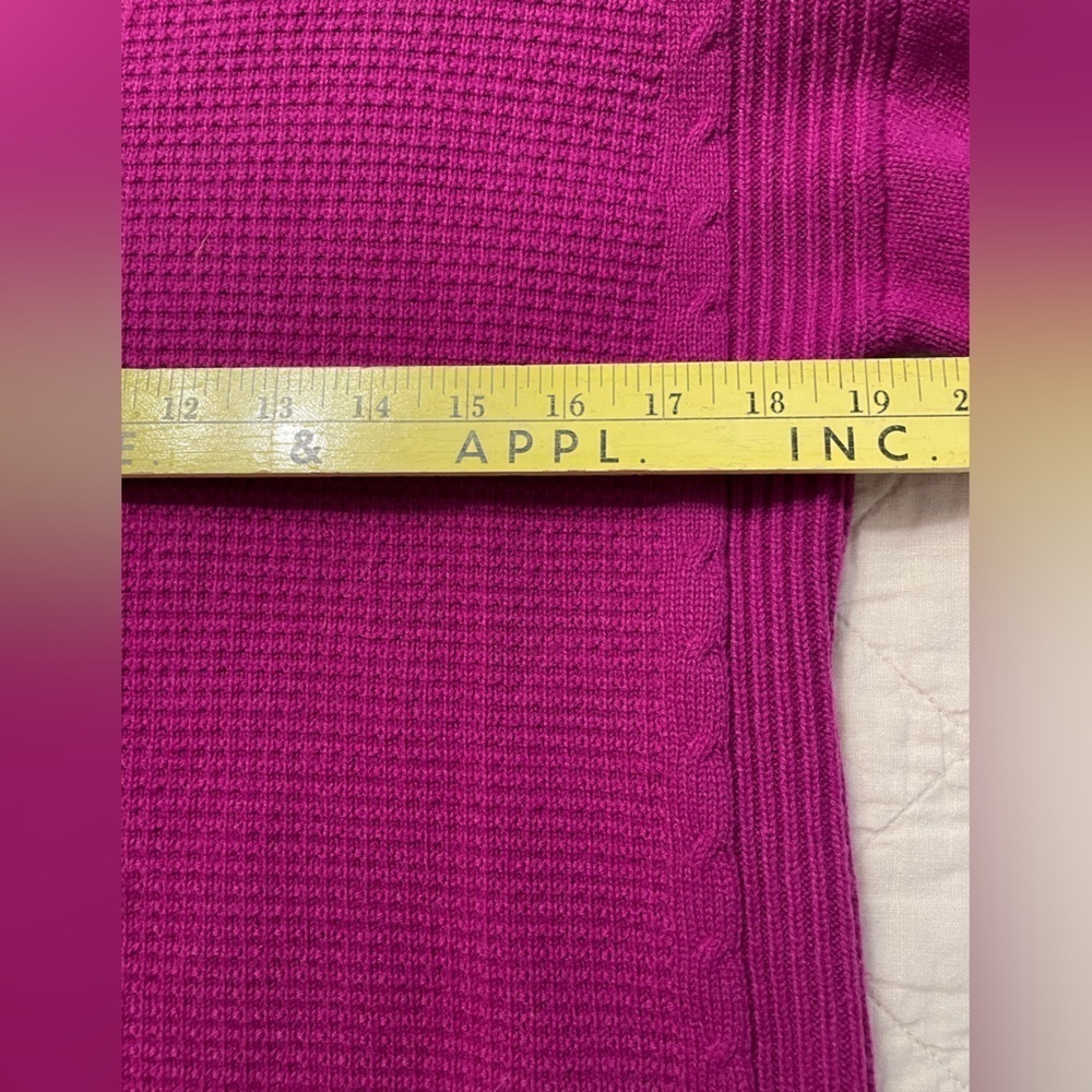 Talbots Women’s Sweater Size Small Petite Pink Lambswool Blend Mock Neck Cozy - Picture 8 of 10